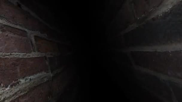 未知の暗い廊下。暗闇の中に飛んでいます。39. — ストック動画