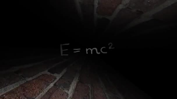 Relativitätstheorie einstein. Dunkles Labyrinth. 39 — Stockvideo