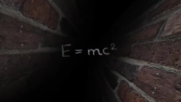 相対性理論アインシュタインの理論。暗い迷路をめぐる。40 — ストック動画