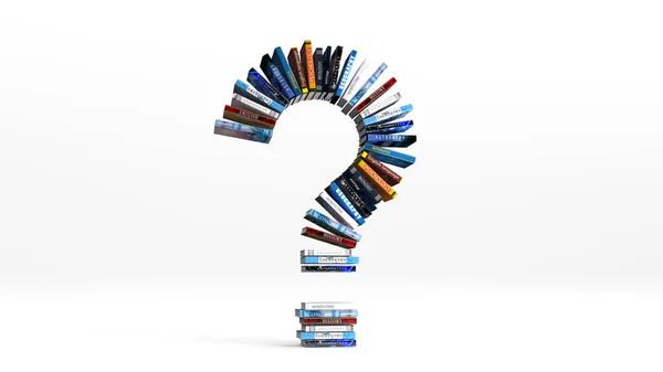 Questions and answers in textbooks. In search of knowledge. Training books. — 스톡 사진