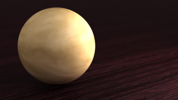 太陽系の惑星金星。小さな惑星はテーブルの上にある. — ストック動画