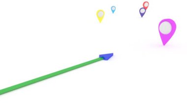 Uygun bir yol ara. Kısa yol. GPS koordinatları.