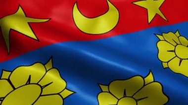 Dalgalanan Kanada Şehir Bayrağı Longueuil Kusursuz Döngü