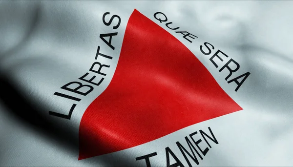 Σημαία Της Επαρχίας Maua Minas Gerais Closeup Προβολή — Φωτογραφία Αρχείου