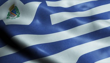 3d Dalgalanan Brezilya Şehri Aracatuba Kapanış Görünümü