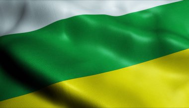 3d Dalgalanan Kolombiya Şehri Tamesis Kapanış Bayrağı Görünümü