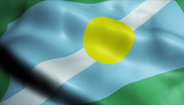 Zwaaien Colombia City Flag Van Luruaco Closeup View — Stockfoto