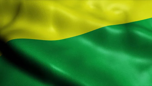 3D挥动哥伦比亚市Yolombo Closeup View国旗 — 图库照片