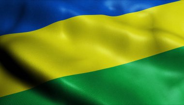 3d Dalgalı Kolombiya Şehri Tiquisio Kapanış Bayrağı Görünümü