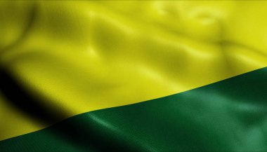 3d Sallanan Kolombiya Şehri Chitaraque Yakından Görünümü