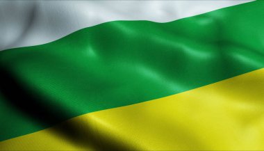 3d Sallanan Kolombiya Şehri Mutata Kapanış Bayrağı Görünümü