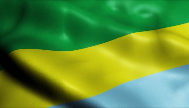 3d Dalgalanan Kolombiya Şehri Valle del Guamuez Yakından Görünümü