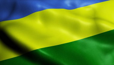 San Juan del Cesar Kapanış V 'nin 3D Sallanan Kolombiya Bayrağı