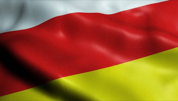 3D Waving Colombia City Flag of Aipe Closeup View — 스톡 사진