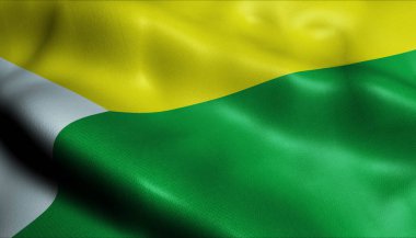 3d Dalgalanan Kolombiya Şehri Guaca Yakından Görünümü