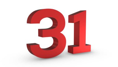 331 Numara: Kırmızı İşaret 3d Beyaz Torba 'da İzole Edildi