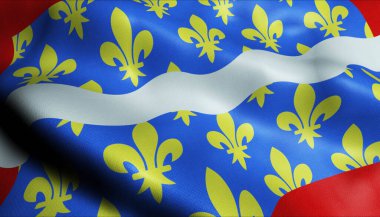 3d Dalgalanan Fransa Arma Bölümü Kapanış Kapanış Bayrağı Görünümü