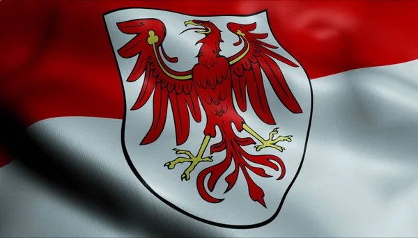 Illustration Brandenburgs Flagga Tyskland — Stockfoto