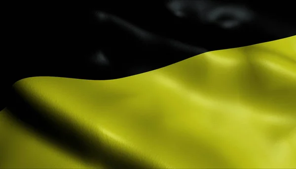 Ilustracja Machającej Flagi Państwa Badenii Wirtembergii Niemcy Kraj — Zdjęcie stockowe