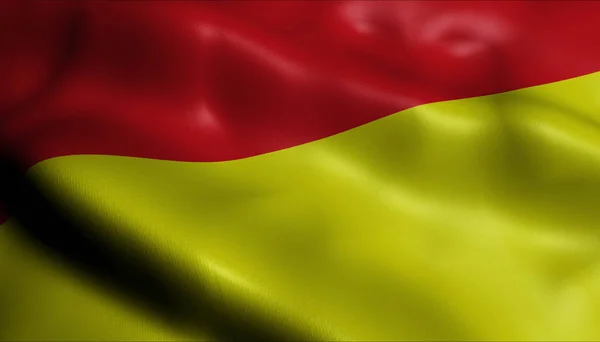Illustrazione Una Bandiera Della Città Sventolante Paderborn Germania — Foto Stock