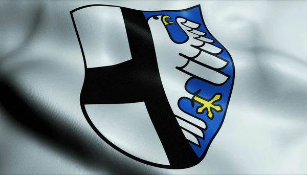 Ilustración Escudo Armas Ondeando Bandera Balve Alemania País — Foto de Stock