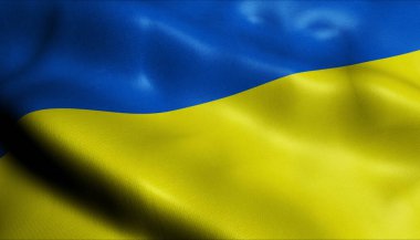 Chemnitz 'in sallanan bayrağının 3d İllüstrasyonu (Almanya ülkesi)