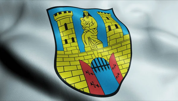 Ilustración Una Bandera Burg Bei Magdeburg Alemania — Foto de Stock