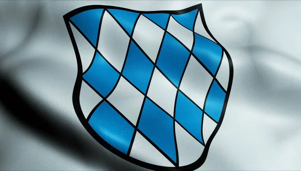 Illustration Einer Wehenden Wappenfahne Von Bretten Deutschland — Stockfoto