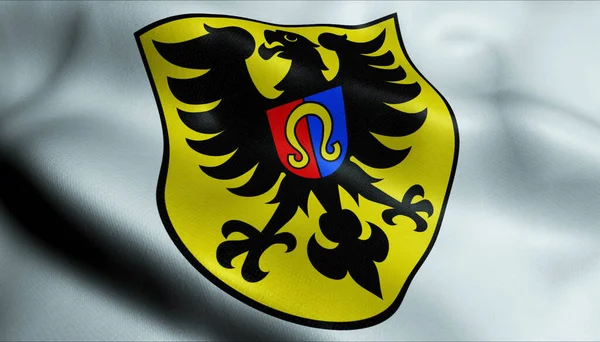 Illustratie Van Een Wapentuig Vlag Van Bopfingen Duitsland Land — Stockfoto