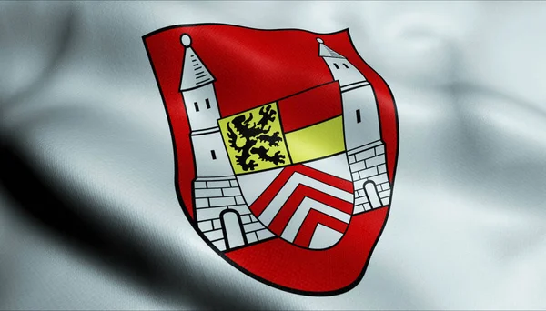 Ilustración Una Bandera Konigstein Taunus Alemania — Foto de Stock