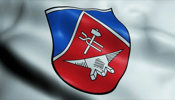 Illustration Vapenflagga Från Heiligenhaus Tyskland — Stockfoto