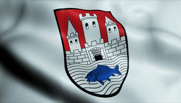 Illustration Drapeau Armoiries Nabburg Allemagne Pays — Photo