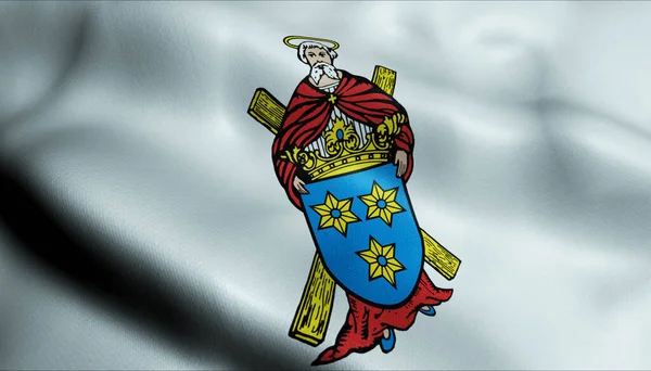 ノルデンの紋章旗の3Dイラスト ドイツ国 — ストック写真