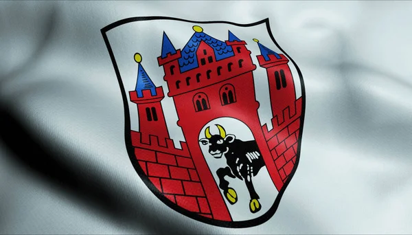 Illustration Drapeau Armoiries Ochsenfurt Pays Allemagne — Photo