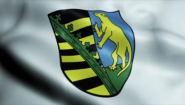 Ilustración Escudo Armas Ondeando Bandera Otterndorf Alemania — Foto de Stock