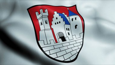 Rottenburg an der Laaber 'ın (Almanya ülkesi) 3D bir arma arması.)