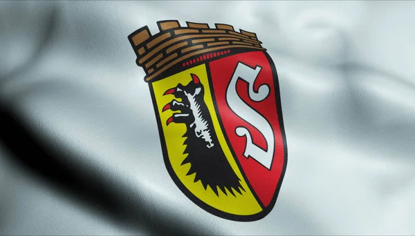 Ilustracja Machającego Herbu Flagi Sulingen Niemcy Kraj — Zdjęcie stockowe
