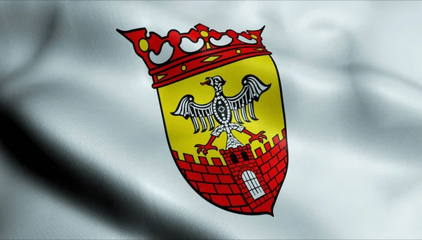 Иллюстрация Размахивания Флагом Герба Синцига Германия — стоковое фото