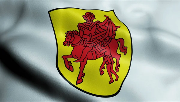 Illustration Waving Coat Arms Flag Sendenhorst Germany Country — Stock Photo, Image