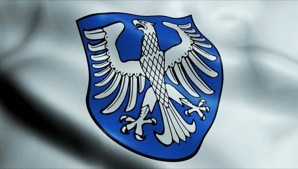 Εικονογράφηση Κυματιστή Σημαία Του Schweinfurt Γερμανία — Φωτογραφία Αρχείου