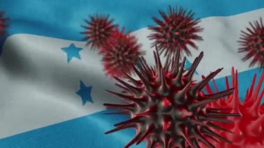 3 Boyutlu Sallanan Honduras Bayrağında Coronavirüs Hastalığı