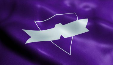 Odate bayrağının 3D görüntüsü (Japonya ülkesi)