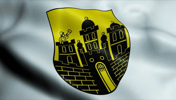 Ilustração Brasão Armas Bandeira Wolkenstein Alemanha País — Fotografia de Stock