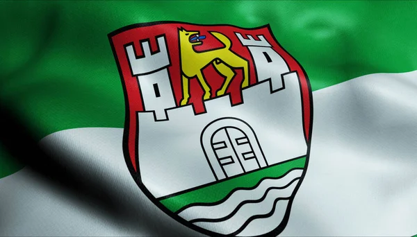 Ilustração Brasão Armas Bandeira Wolfsburg Alemanha País — Fotografia de Stock