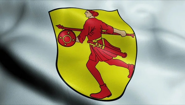Illustration Viftande Vapen Flagga Wilhelmshaven Tyskland Land — Stockfoto