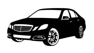 Araba beyaz arka plan üzerinde vektör