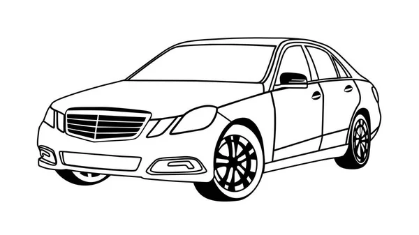 Автомобіль у векторі на білому фоні — стоковий вектор