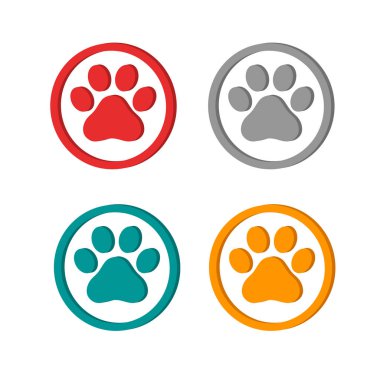 köpek ayak izi vektör