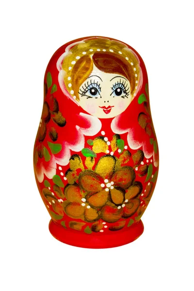 Matryoshka บนพื้นหลังสีขาว — ภาพถ่ายสต็อก