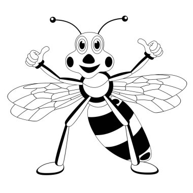 Arı elle çizilmiş vektör